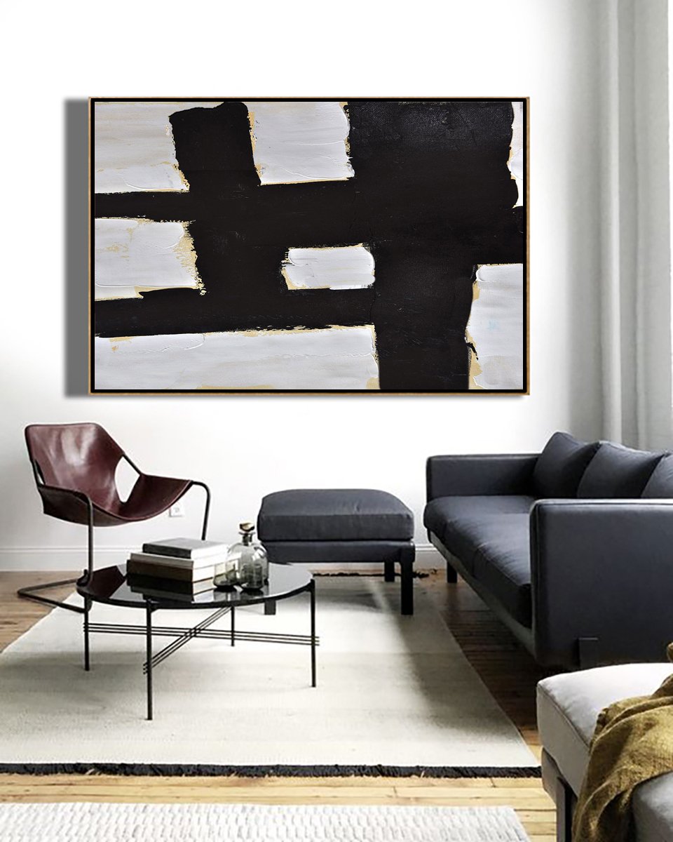 Horizontal Palette Knife Minimalist Art #C6Z - Click Image to Close